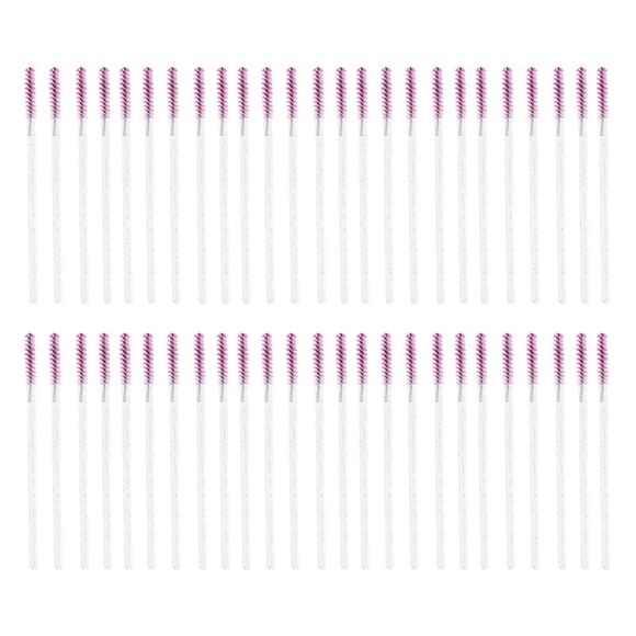 Makeup Disposable Eyelash Brush White Rose Red 50 Pcs - Picture 1 of 5